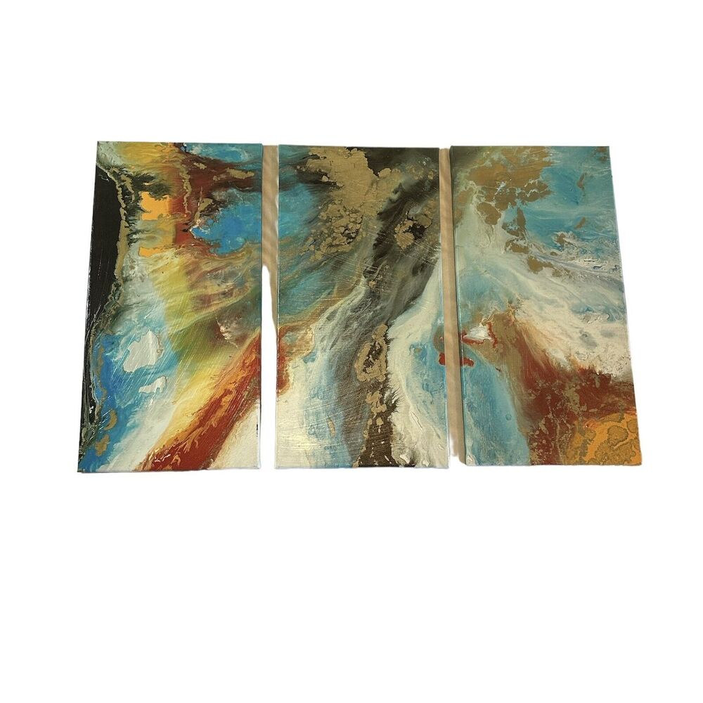 Dancing Color" 3-Piece Abstract Canvas Art Print by Blakely Bering